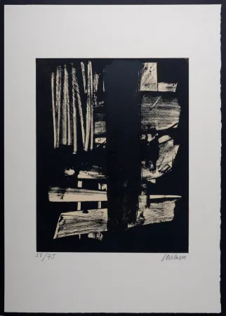 Litografía Soulages - Lithographie N°9 