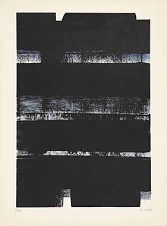 Litografía Soulages - Lithographie No. 32a