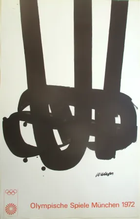 Litografía Soulages - OL 1972. Original colourlithograph
