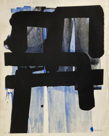 Serigrafía Soulages - Sérigraphie 2 - 1973