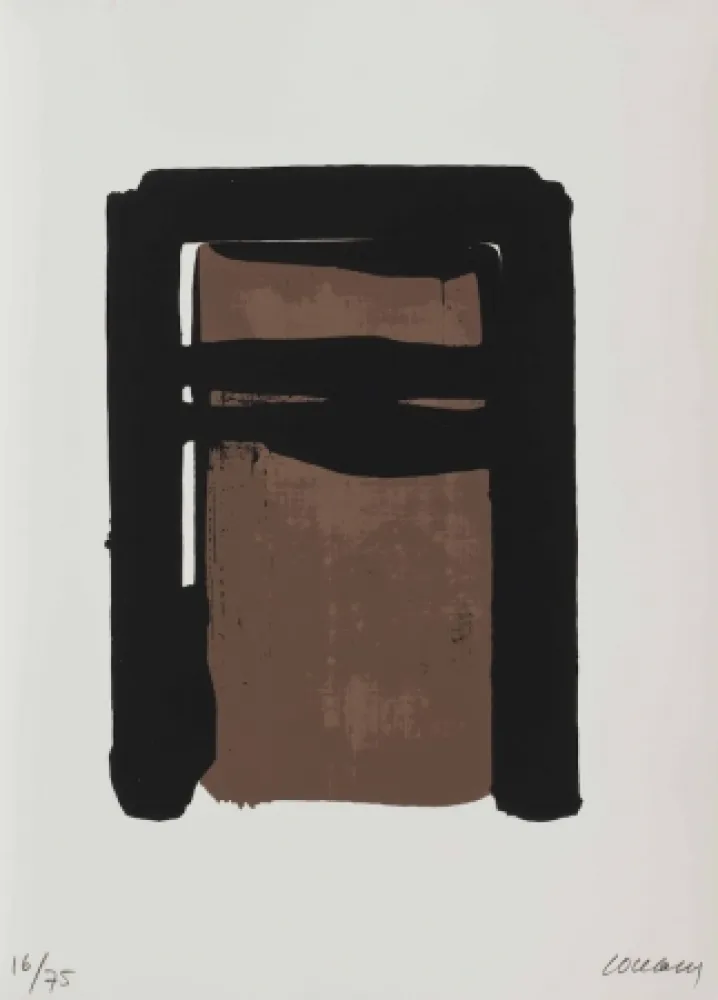 Serigrafía Soulages - Serigraphie no. 10 (from Sur le mur d'en face)