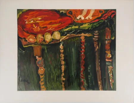 Litografía Soutine - Table de boucher