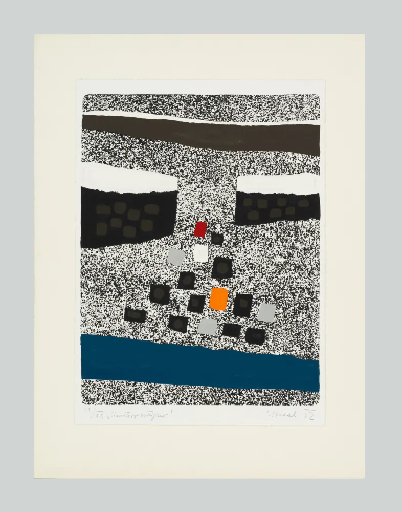 Linograbado Spacal - Cimitero partigiano