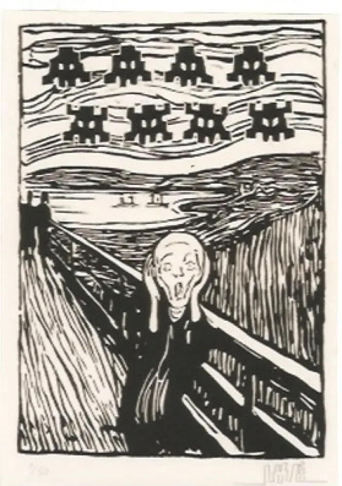 Grabado Space Invader - Invaded Scream