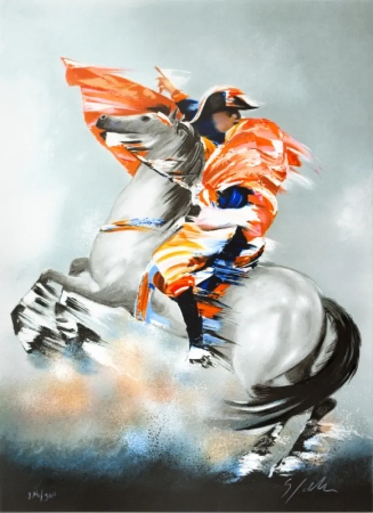 Litografía Spahn - Bonaparte