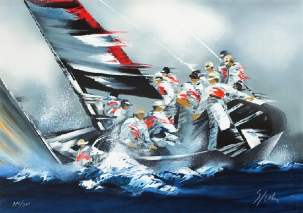 Litografía Spahn - Coupe de l’America - Alinghi 2