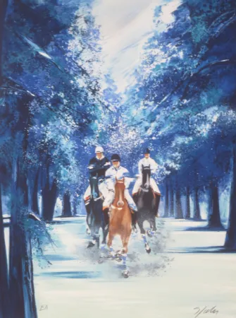 Litografía Spahn - Forêt bleue