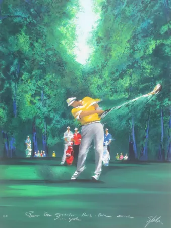 Litografía Spahn - Golfeur jaune II