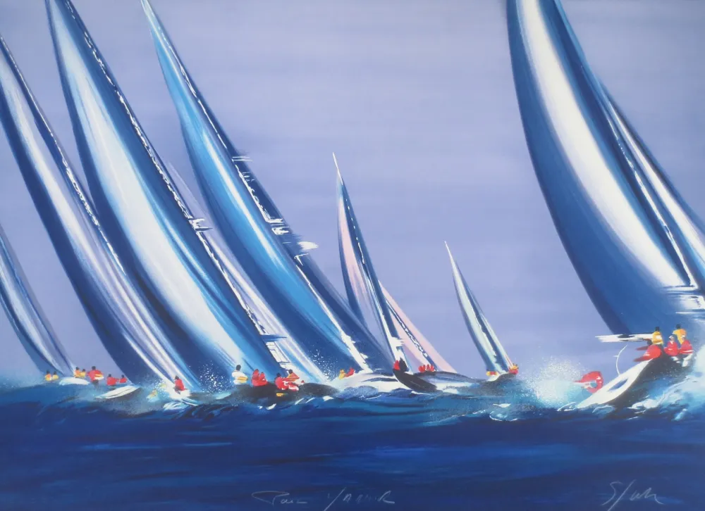 Litografía Spahn - Régates II