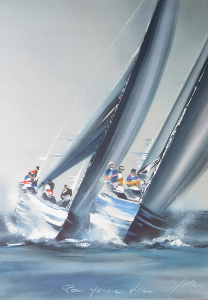 Litografía Spahn - Voile grise verticale