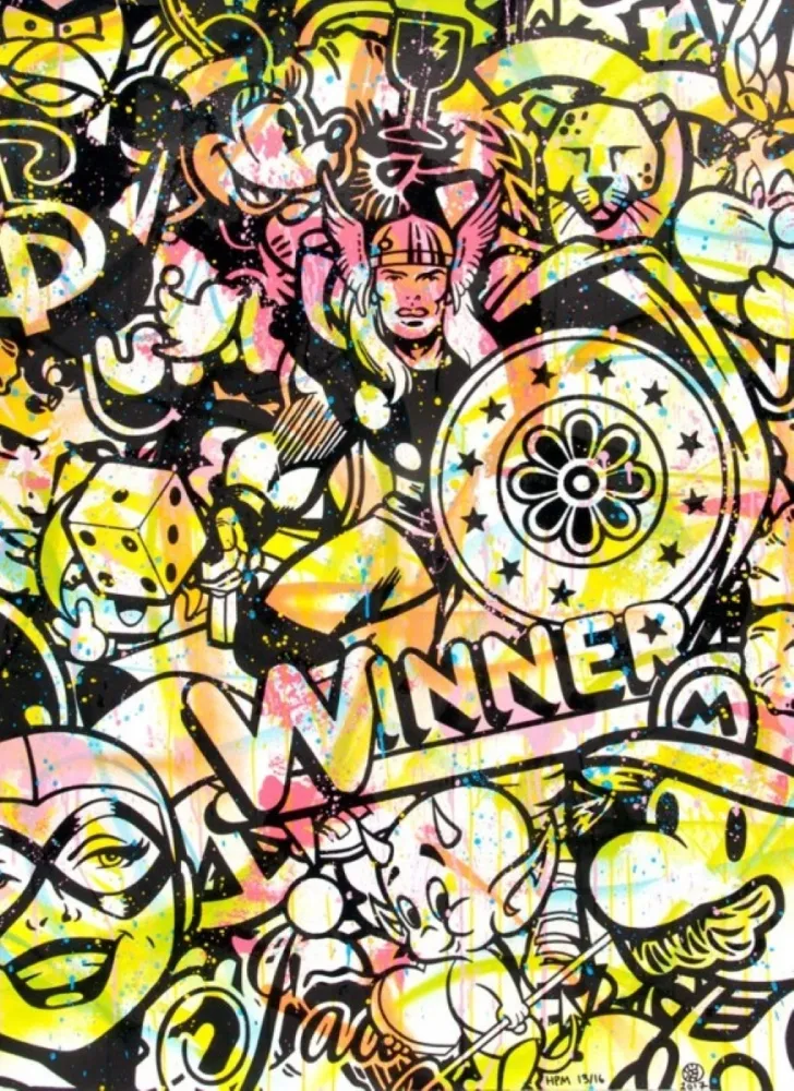 Litografía Speedy Graphito - Winner