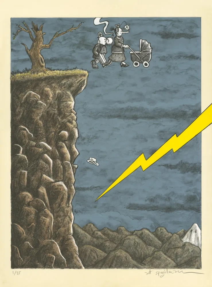 Litografía Spiegelman - Trump l'Oeil (grey version)