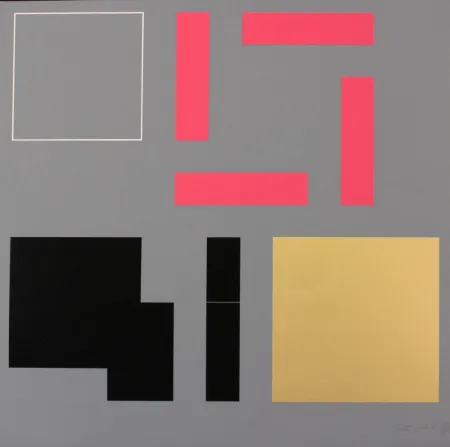 Litografía Squatriti - SQUARE GROWTH FROM PERIMETER TO SURFACE - EXACTA FROM CONSTRUCTIVISM TO SYSTEMATIC ART 1918-1985