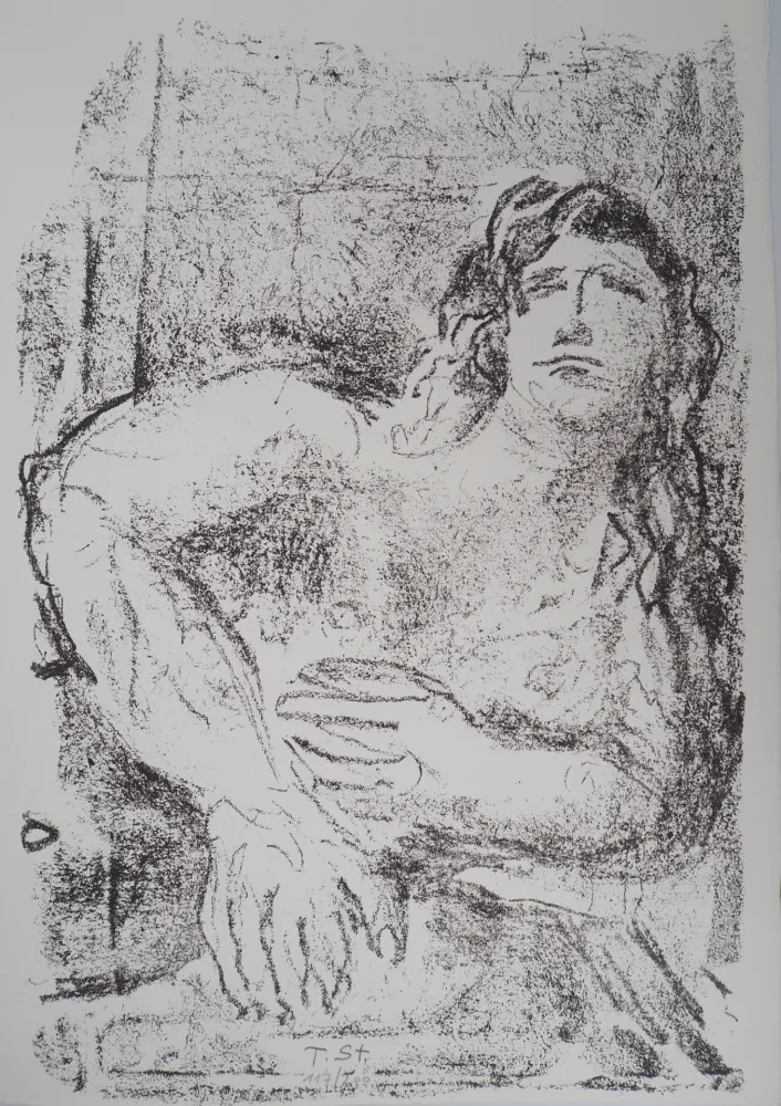 Litografía Stadler - Portrait au matin 