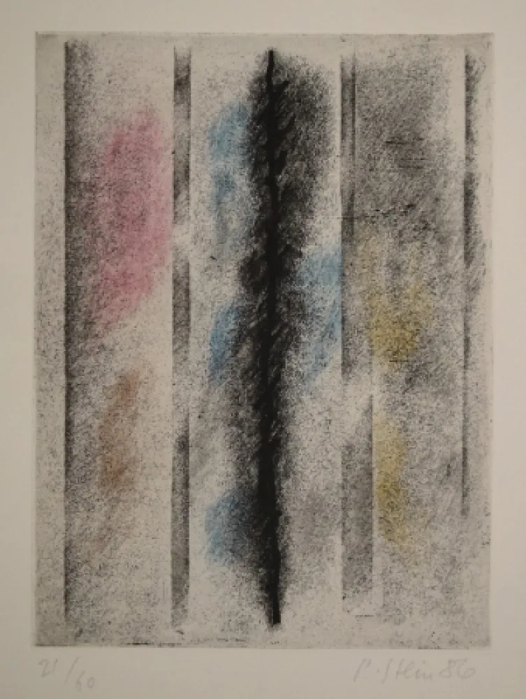 Aguafuerte Y Aguatinta Stein - Betonte Mitte oder Dunkle Mitte