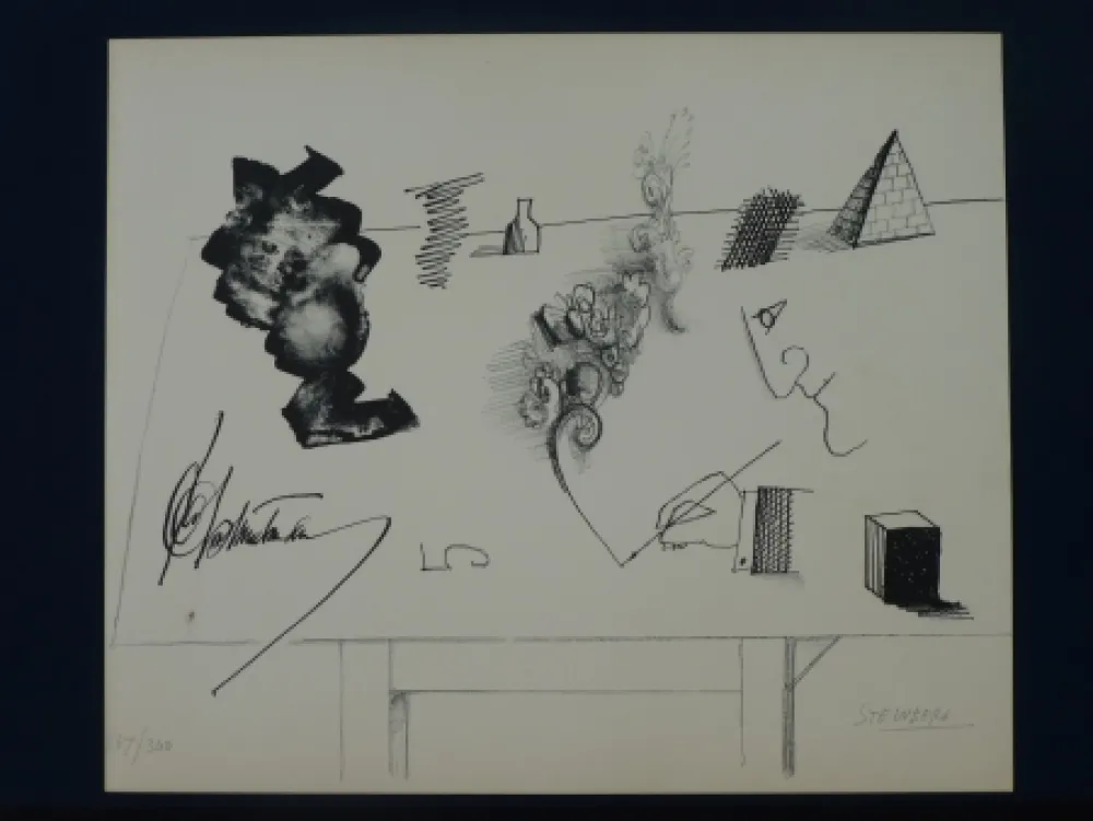 Litografía Steinberg - Le masque ,1966