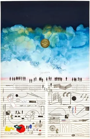 Litografía Steinberg - Saul Steinberg, Rare Handsigned Lithograph, Nights of the Foundation, 1970