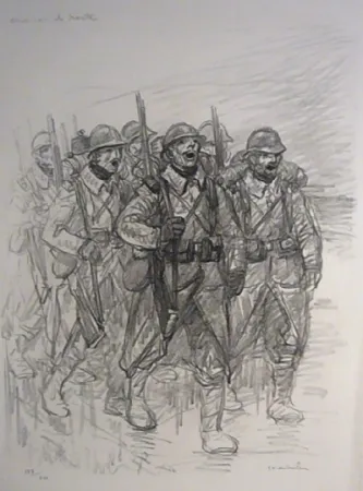 Litografía Steinlen - Chanson de route