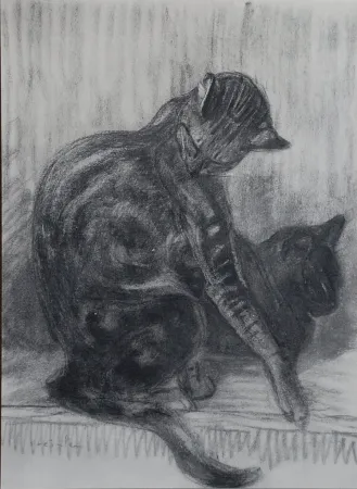 Litografía Steinlen - Chats et Autres Bêtes
