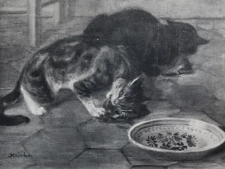 Litografía Steinlen - Chats et Autres Bêtes