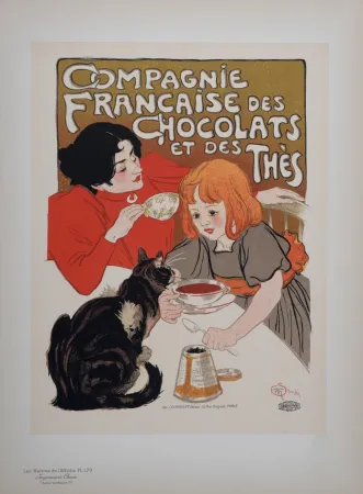 Litografía Steinlen - Compagnie Française des Chocolats et des Thés, Les Maitres de L’Affiche, 1899