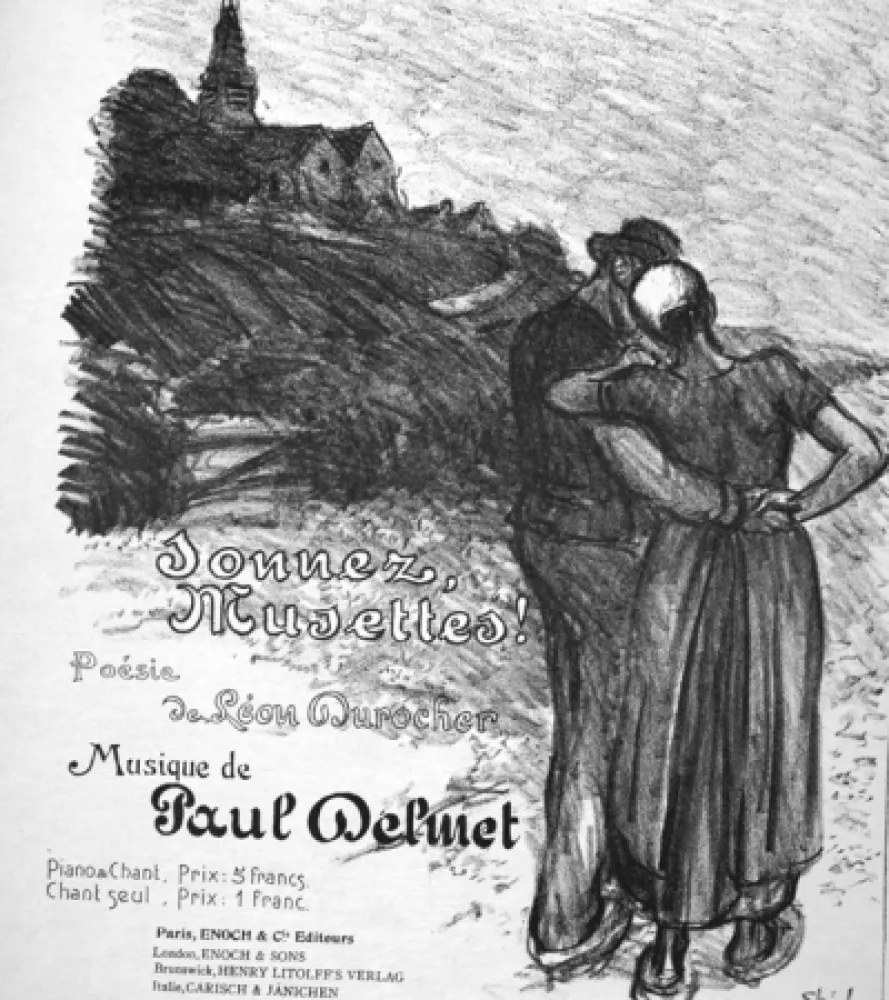 Litografía Steinlen - Donnez Musettes