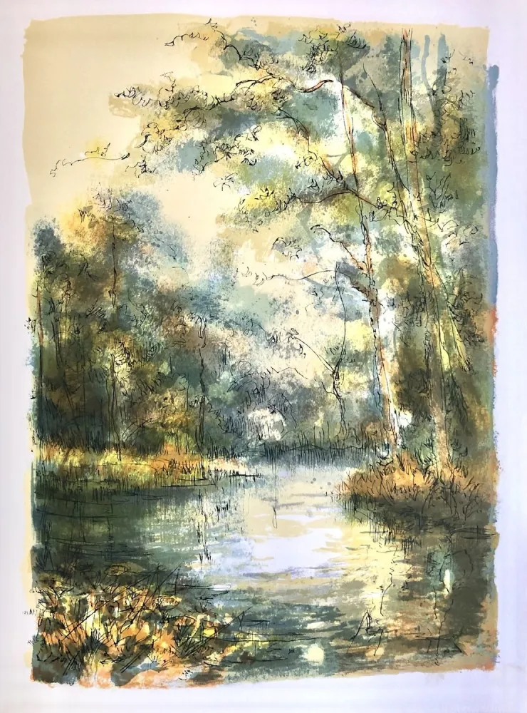 Litografía Steinlen - Forêt voisine