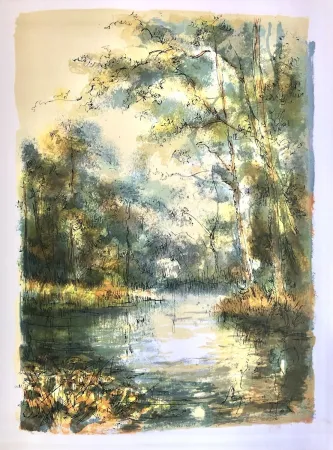 Litografía Steinlen - Forêt voisine