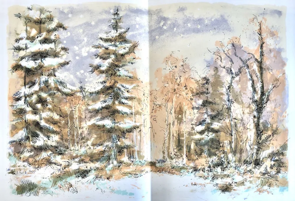 Litografía Steinlen - Forêt voisine