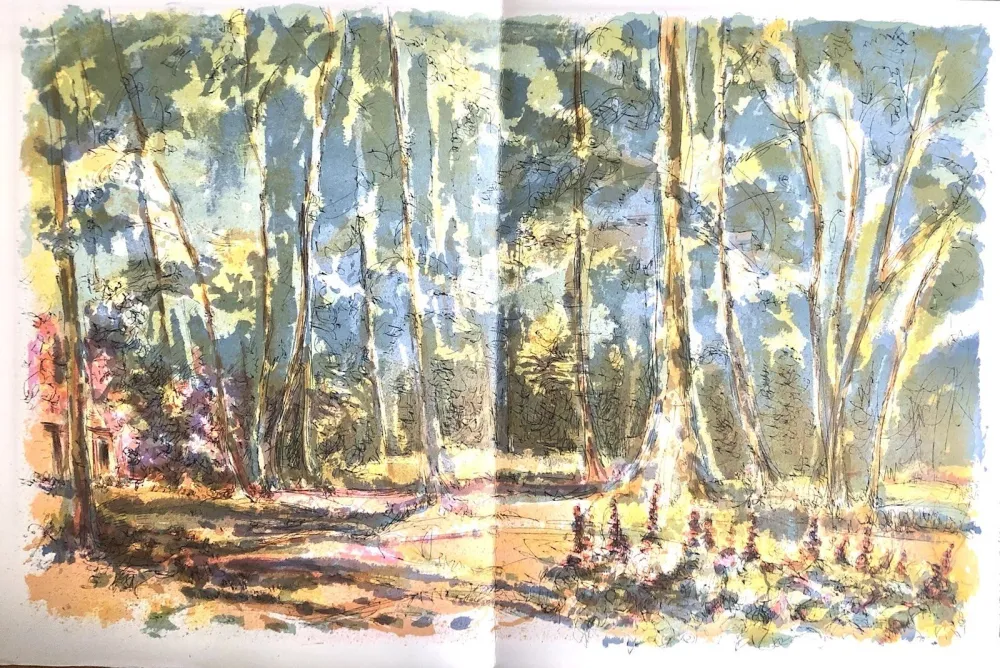 Litografía Steinlen - Forêt voisine