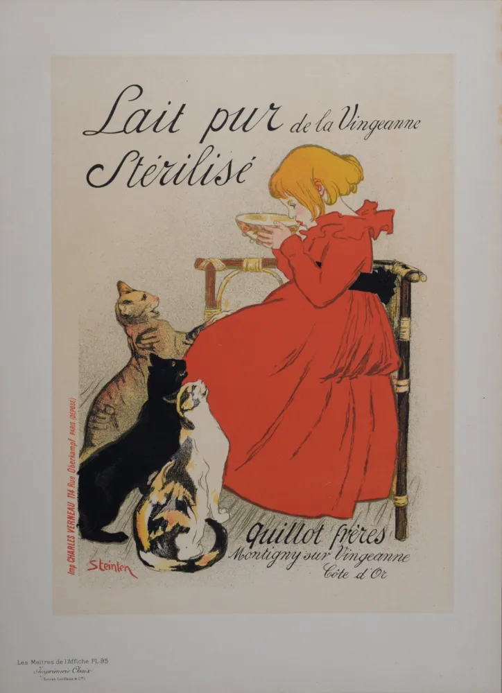 Litografía Steinlen - Lait Pur Stérilisé de la Vingeanne, Les Maitres de L’Affiche, 1897