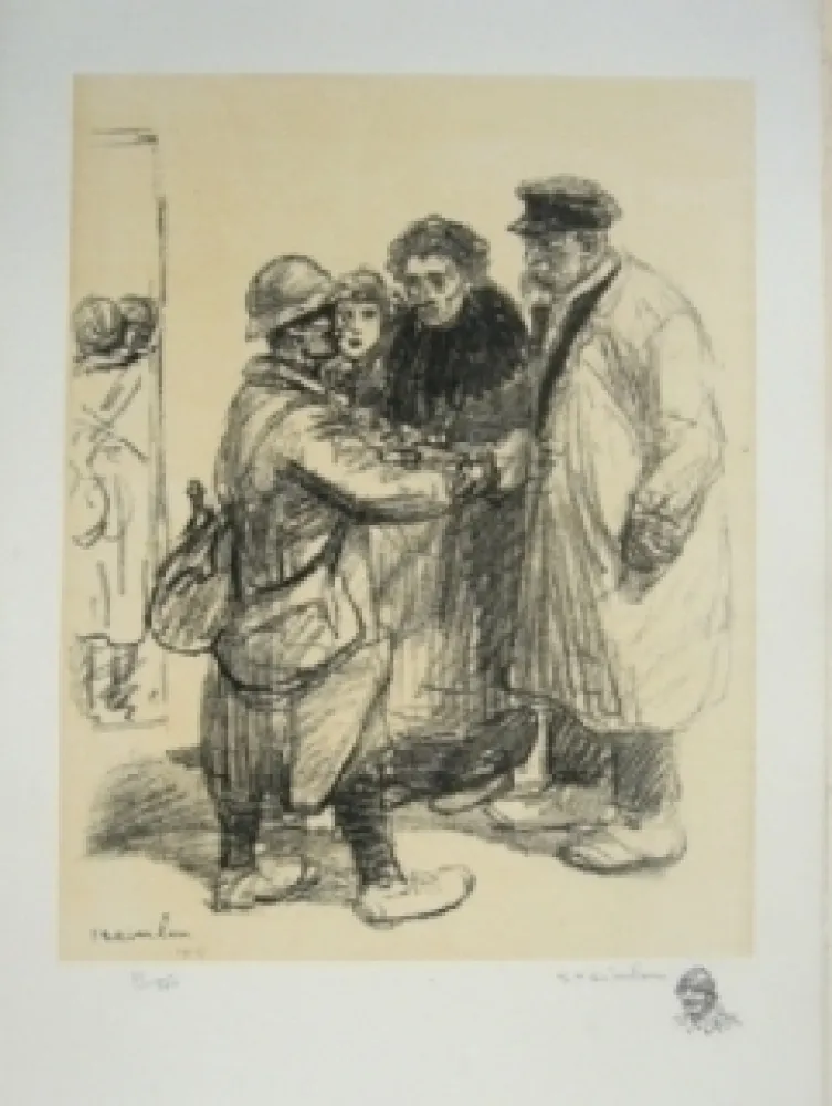 Litografía Steinlen - On ne s'en fout pas.