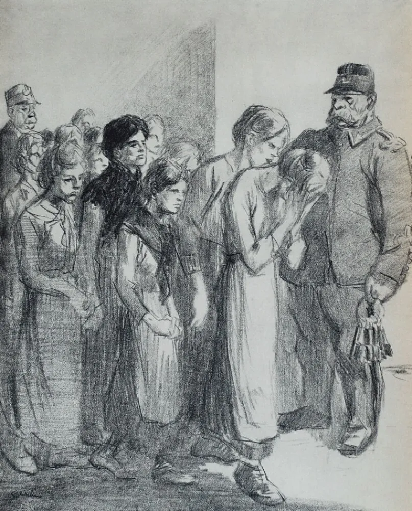 Litografía Steinlen - Saint Lazare