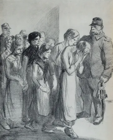 Litografía Steinlen - Saint Lazare