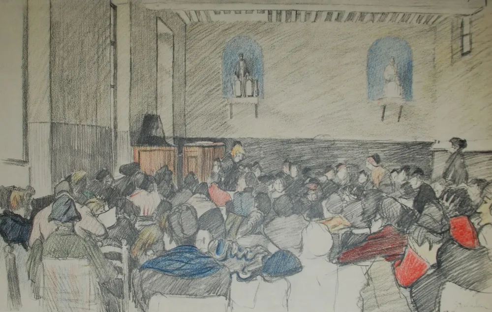 Litografía Steinlen - Saint Lazare