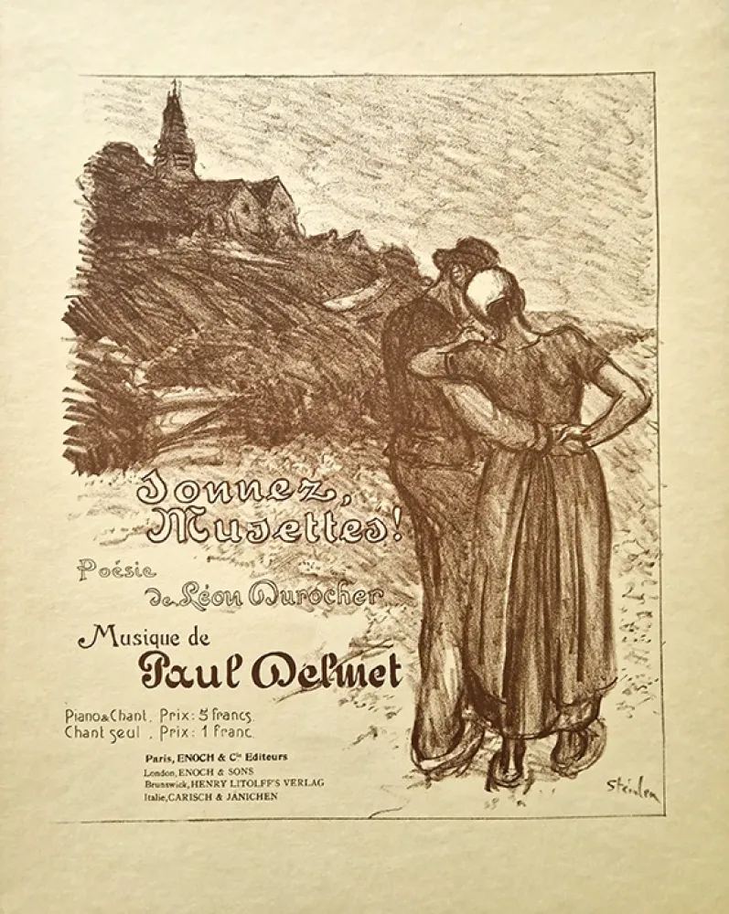 Litografía Steinlen - Sonnez Musettes!