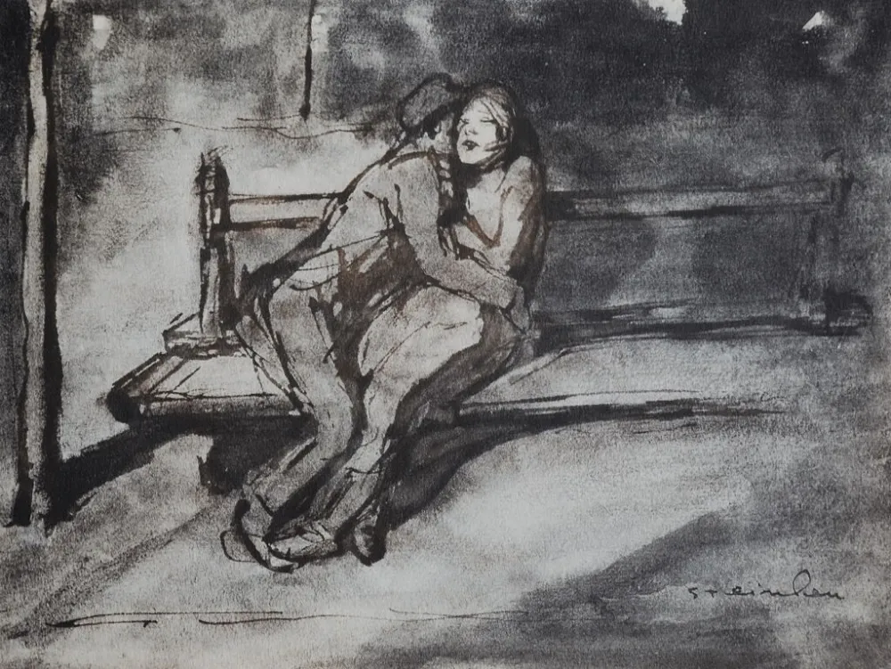 Litografía Steinlen - Steinlen et la rue