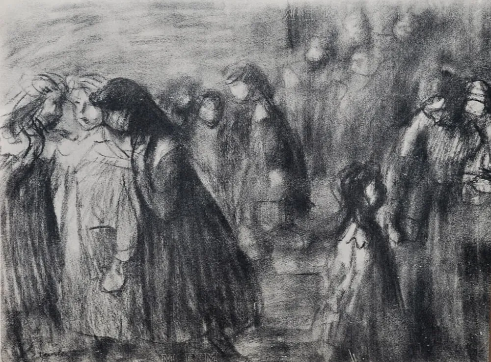 Litografía Steinlen - Steinlen et la rue