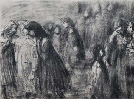 Litografía Steinlen - Steinlen et la rue