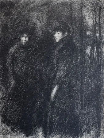 Litografía Steinlen - Steinlen et la rue