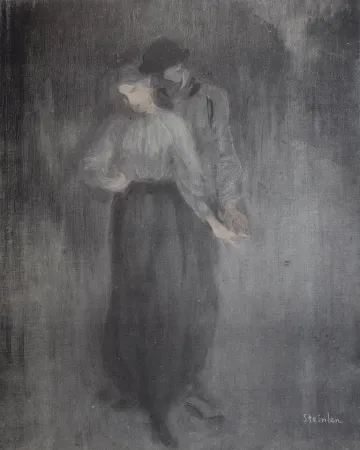 Litografía Steinlen - Steinlen et la rue