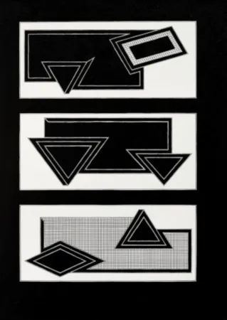Litografía Stella - Black Stack