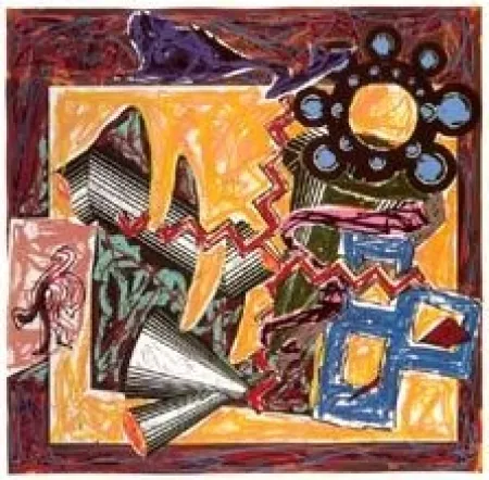 Serigrafía Stella -  THEN CAME A FIRE AND BURNT THE STICK 