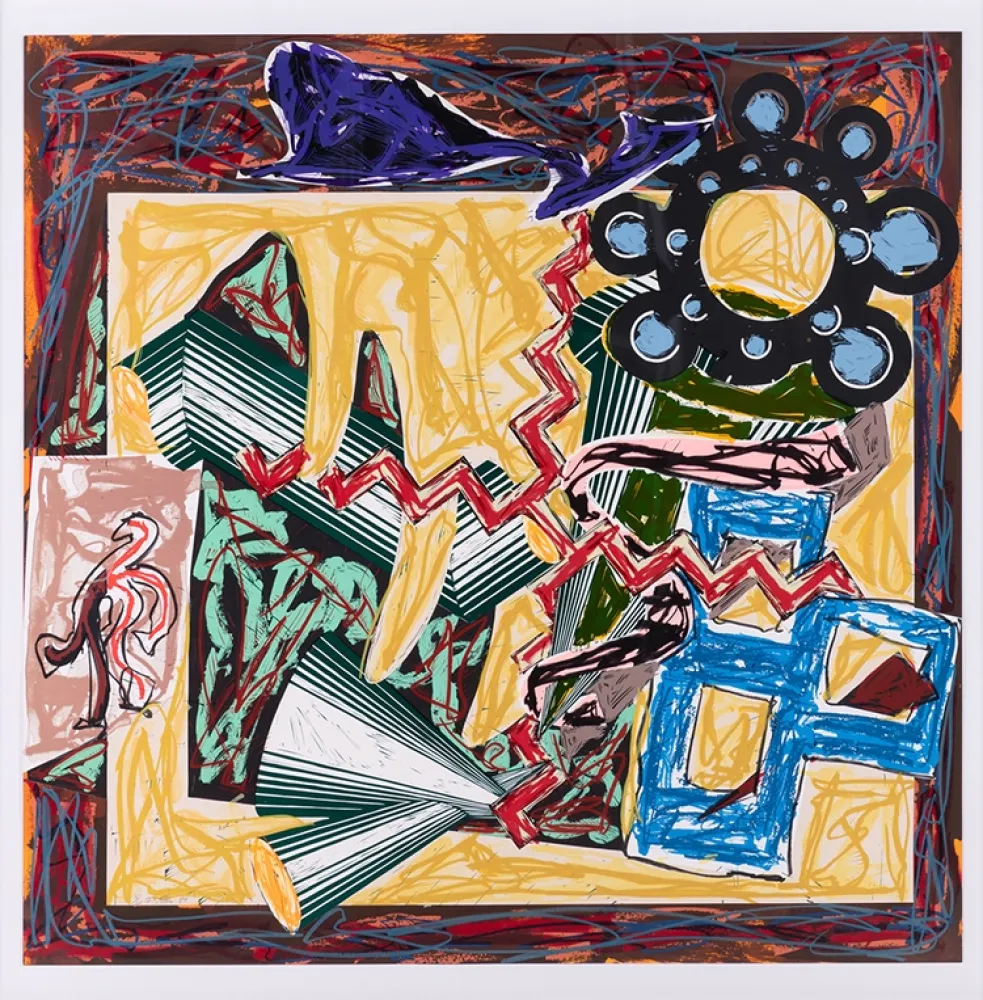 Serigrafía Stella - Then Came a Fire and Burnt the Stick, after El Lissitzky's Had Gadya