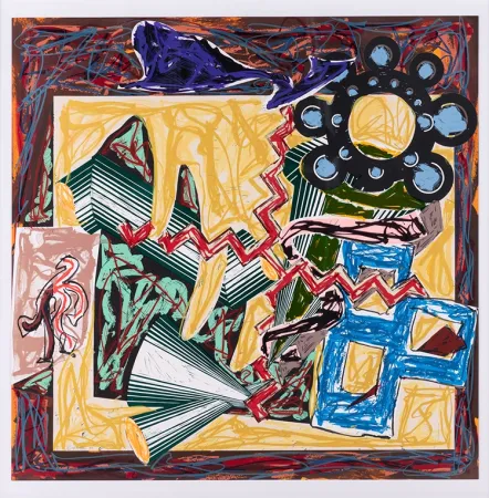 Serigrafía Stella - Then Came a Fire and Burnt the Stick, after El Lissitzky's Had Gadya