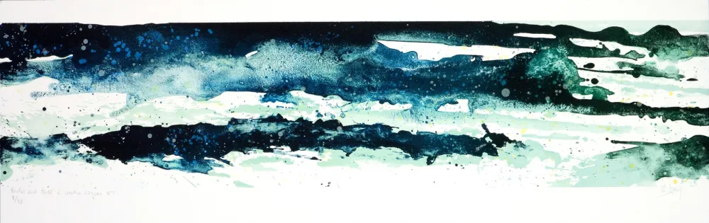 Litografía Stholl - Roches & roll à contre vague 1