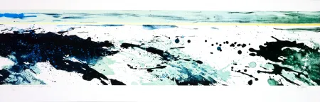 Litografía Stholl - Roches & roll à contre vague 2