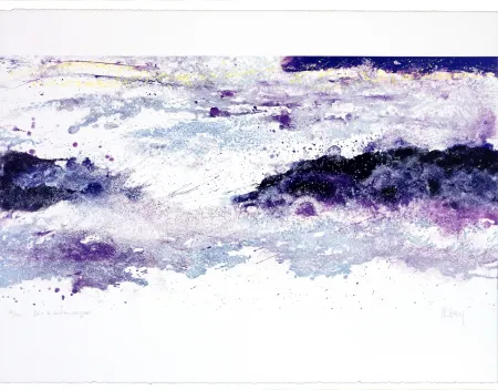 Litografía Stholl - Soir à contre-vagues