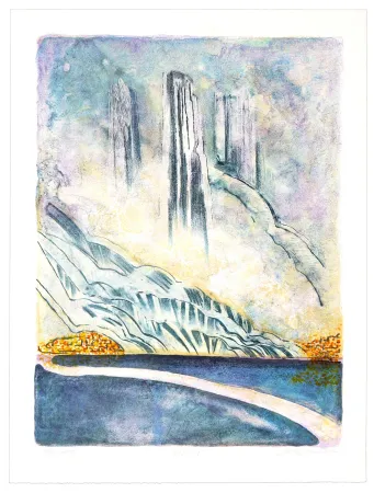 Litografía Stornes - Luft Slott