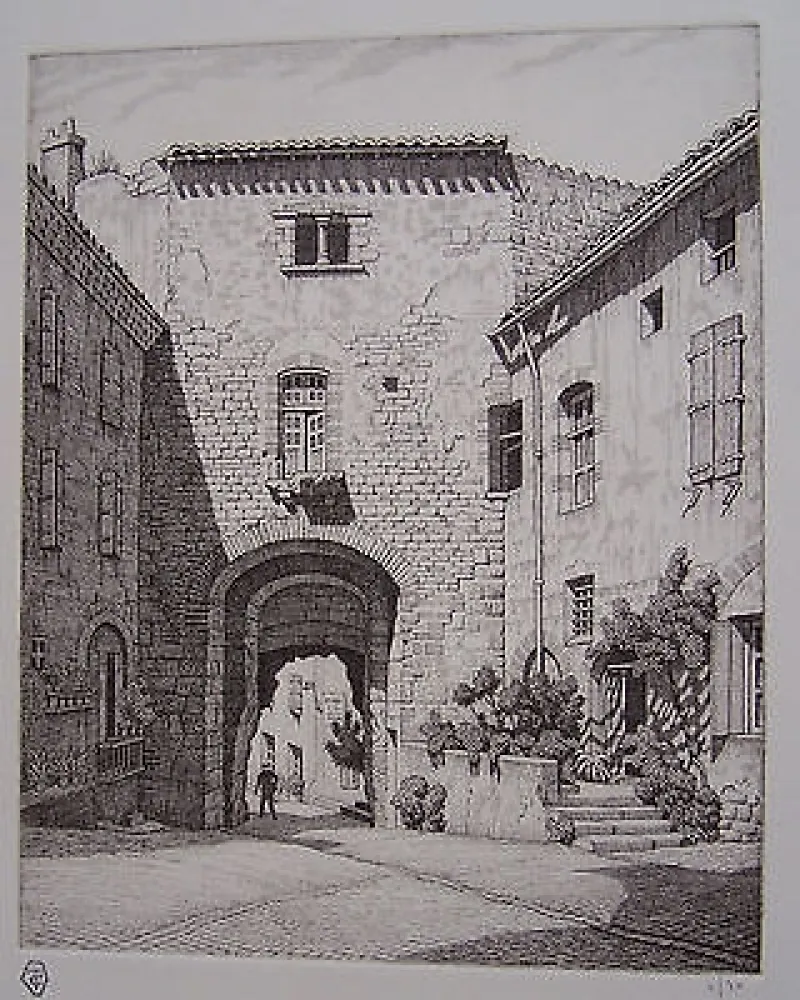 Grabado Strang - Porte des Ormeaux, Cordes